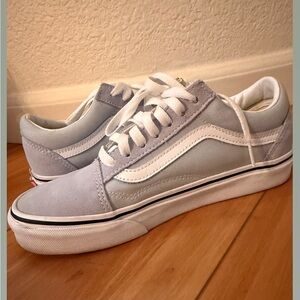 Vans Classic Powder Blue and White Sneakers